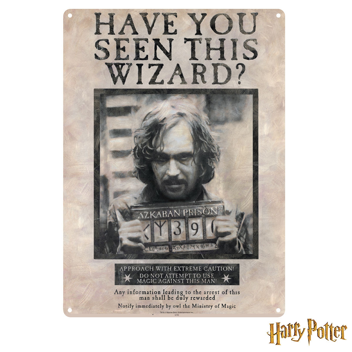 Affiche Harry Potter en métal avec Sirius Black à Azkaban ...