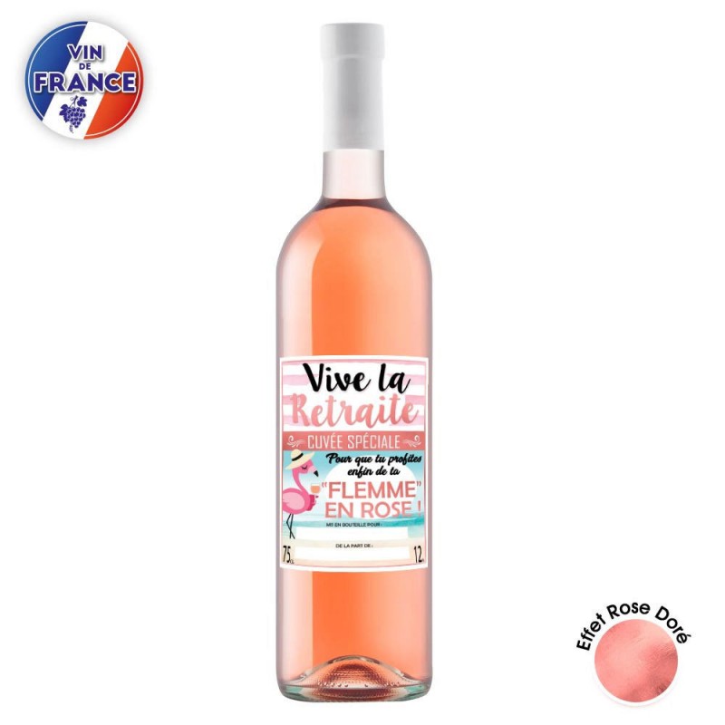 Bouteille De Rose Retraite Humoristique Sur Logeekdesign