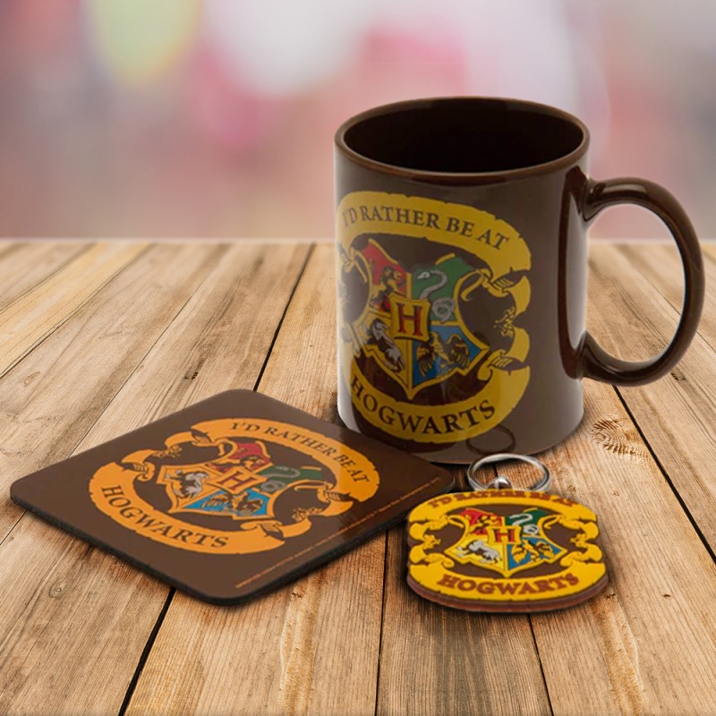 Set Harry Potter Poudlard - Mug, Sous-Verre et Porte-Clés sur Logeekdesign