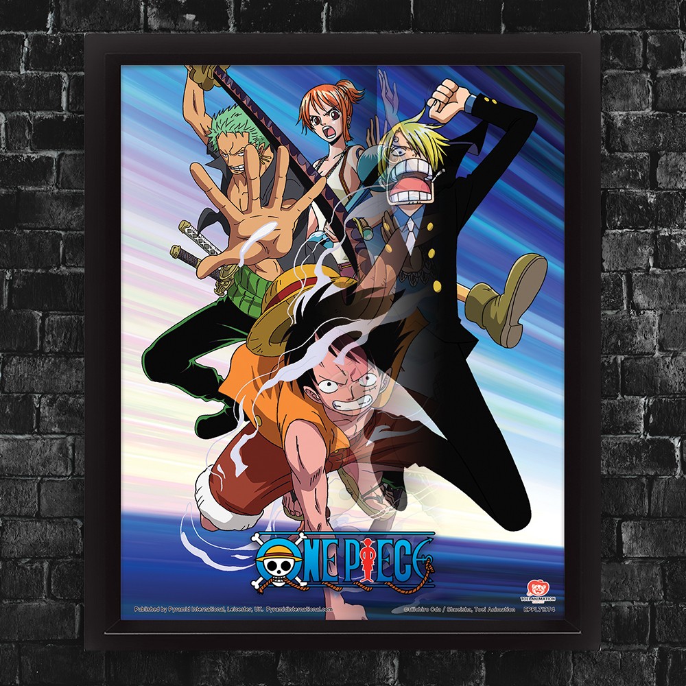 Cadre Personnages Manga One Piece Effet Animé 3D sur Cec Design