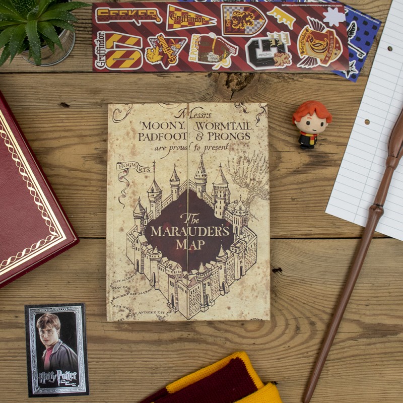Carnet à Spirales Carte du Maraudeur Harry Potter sur Cec Design