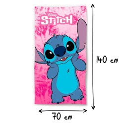 Serviette de Plage Stitch Disney Pink Design