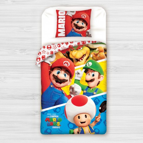 Parure de Lit Personnages Super Mario Bros Nintendo